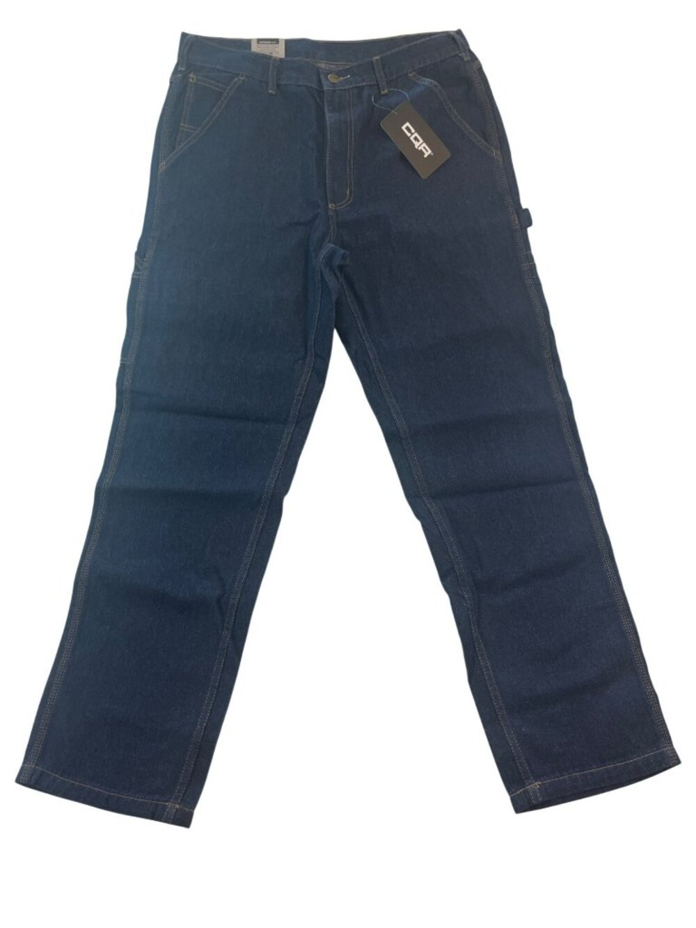 CQR Tactical Series Carpenter Jeans Dark Indigo TWP501 Relaxed Fit Men's 34x32